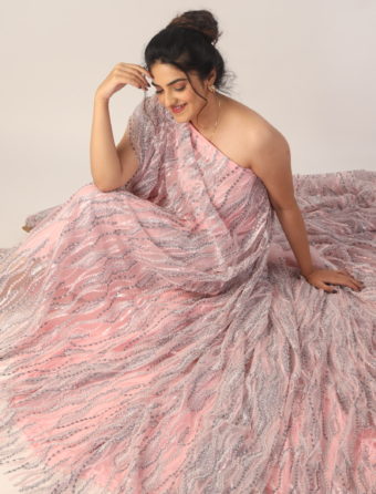 Net Imported hand Work fabric